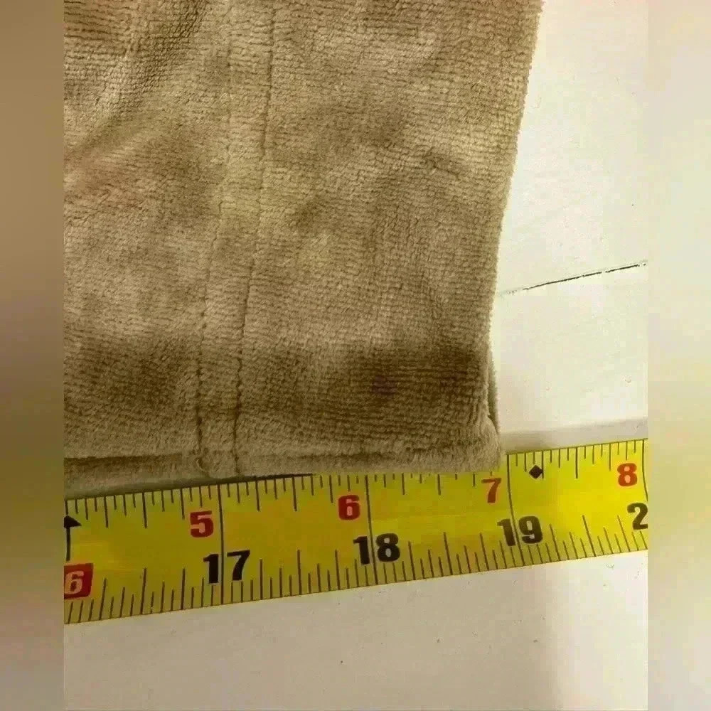 Onque Casuals women’s zip up hooded velvet beige sweatshirt vintage size small - Picture 14 of 15